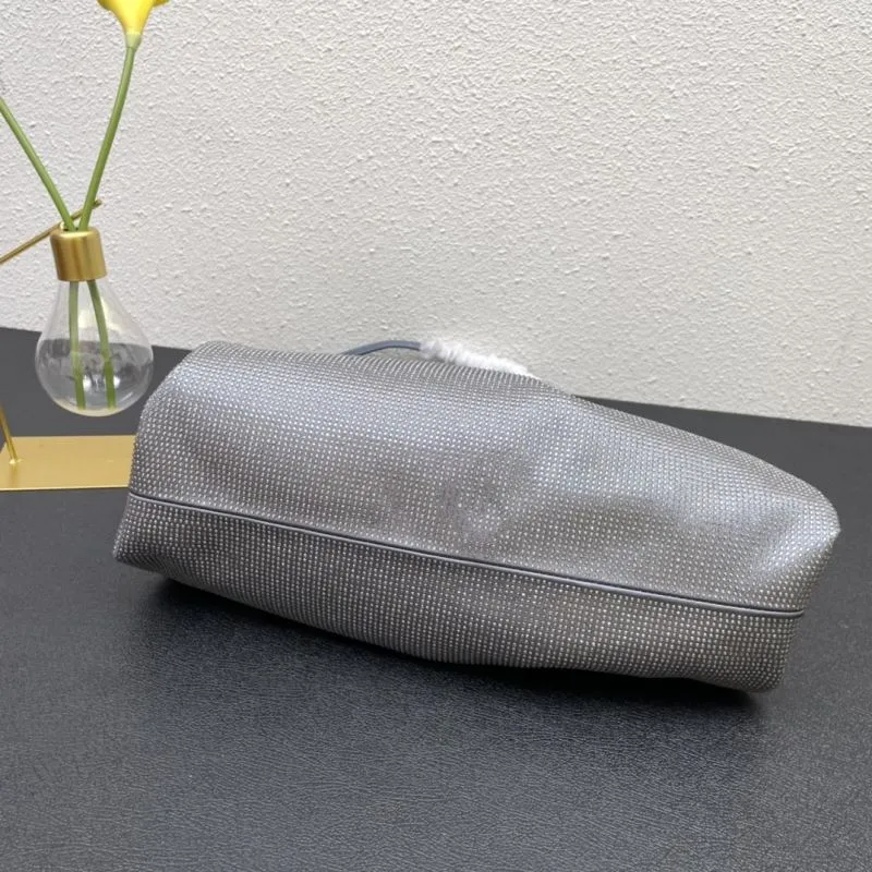 BV 9919 Large Gray Satchel Crossbody Bag - Image 6