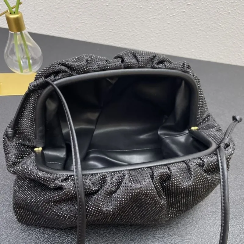 BV 9919 Large Black Rhinestone Satchel Bag - Image 7