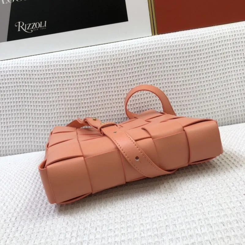 BV Cassette 9968 Coral Woven Crossbody Bag - Image 7
