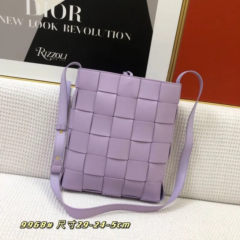 BV Lavender Woven Crossbody Satchel Bag 9968 - Image 3