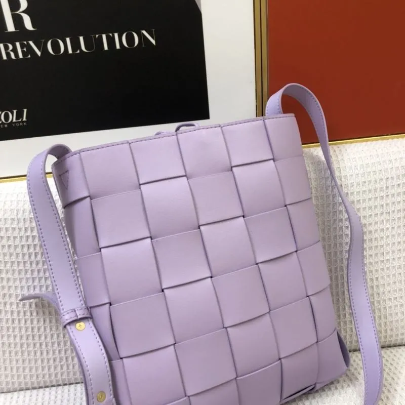 BV Lavender Woven Crossbody Satchel Bag 9968 - Image 4