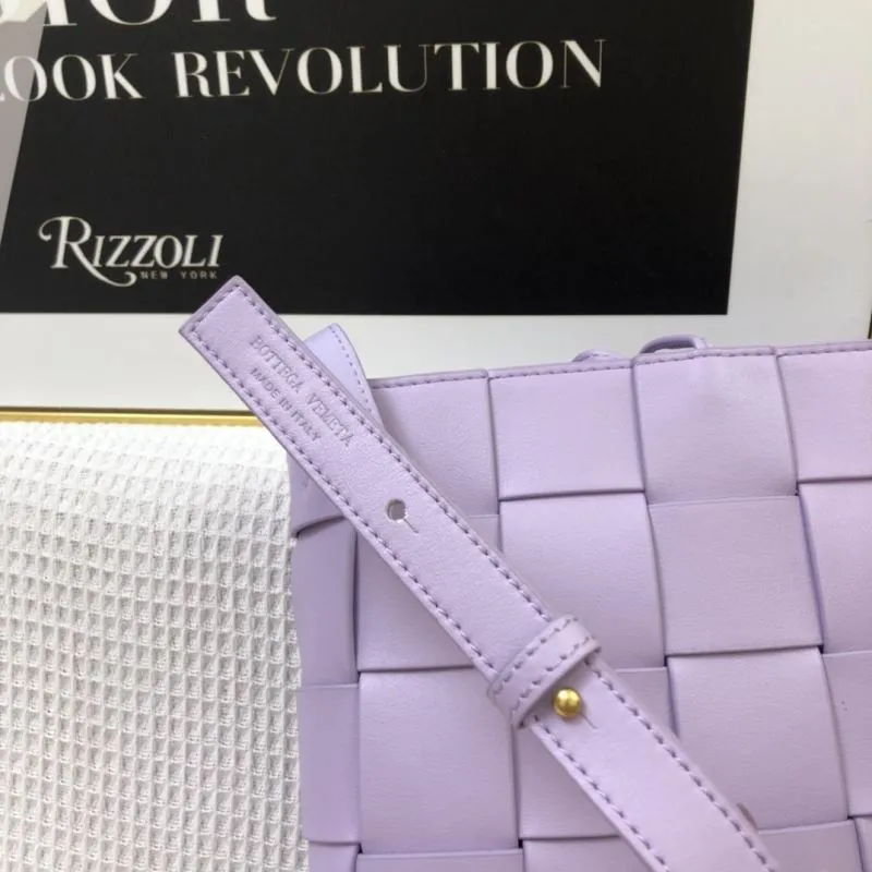 BV Lavender Woven Crossbody Satchel Bag 9968 - Image 5
