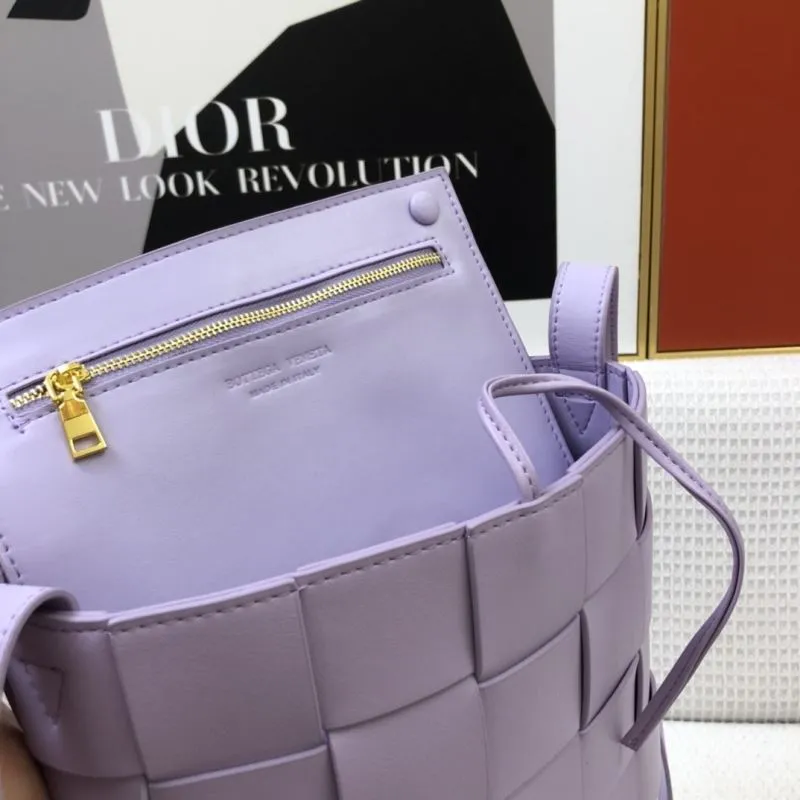 BV Lavender Woven Crossbody Satchel Bag 9968 - Image 9
