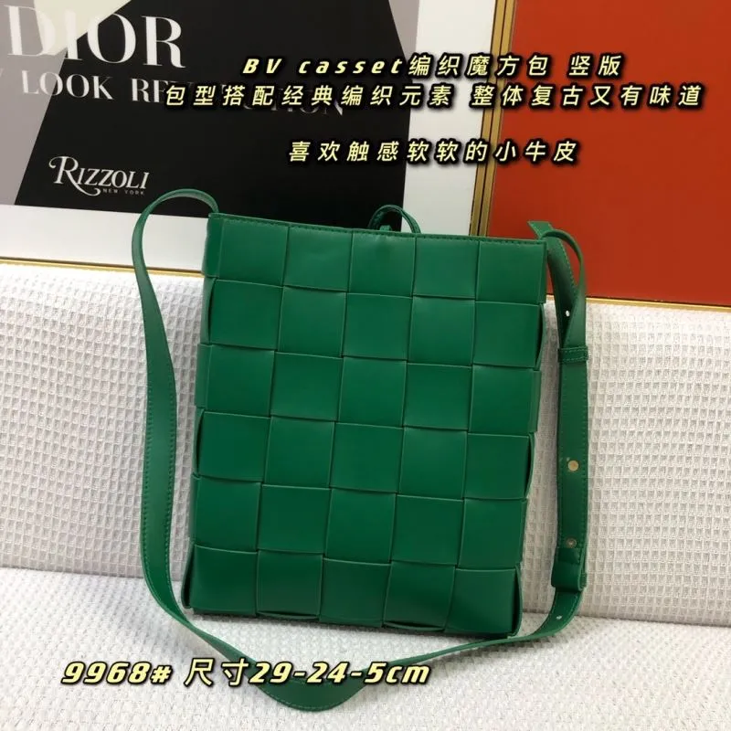 Alternative view of BV Green Woven Cassette Crossbody Bag 9968