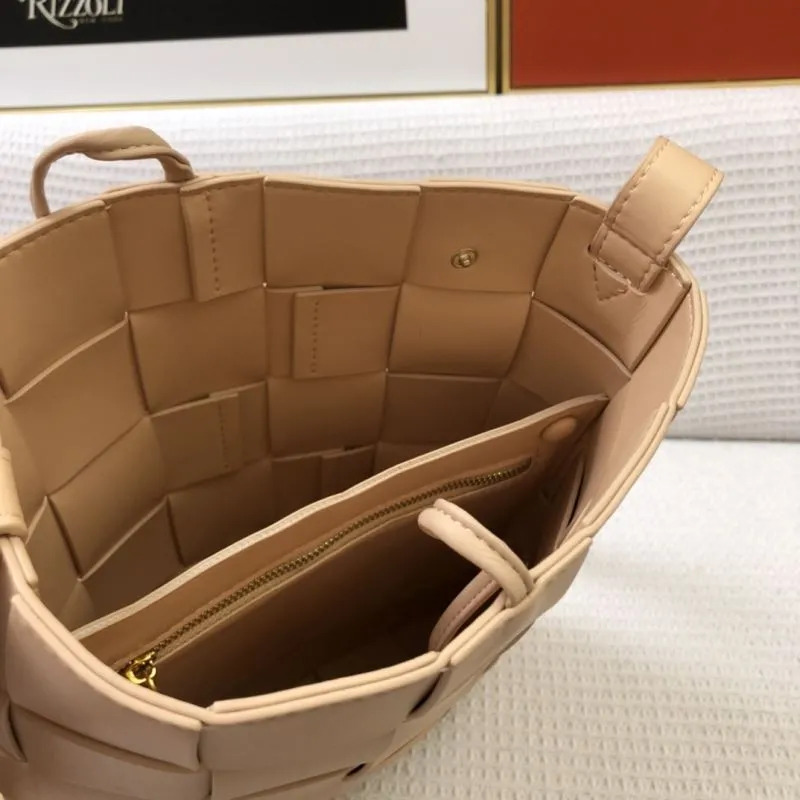 BV Cassette Woven Vertical Satchel Bag Nude Leather 29x24.5cm 9968 - Image 8
