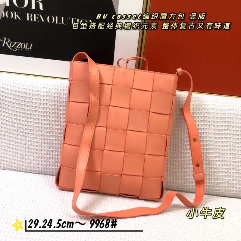 BV Cassette Vertical Woven Calf Leather Satchel Bag 9968 - Image 3