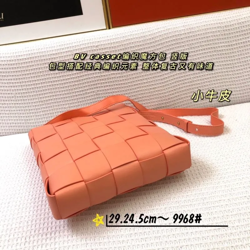 BV Cassette Vertical Woven Calf Leather Satchel Bag 9968 - Image 7