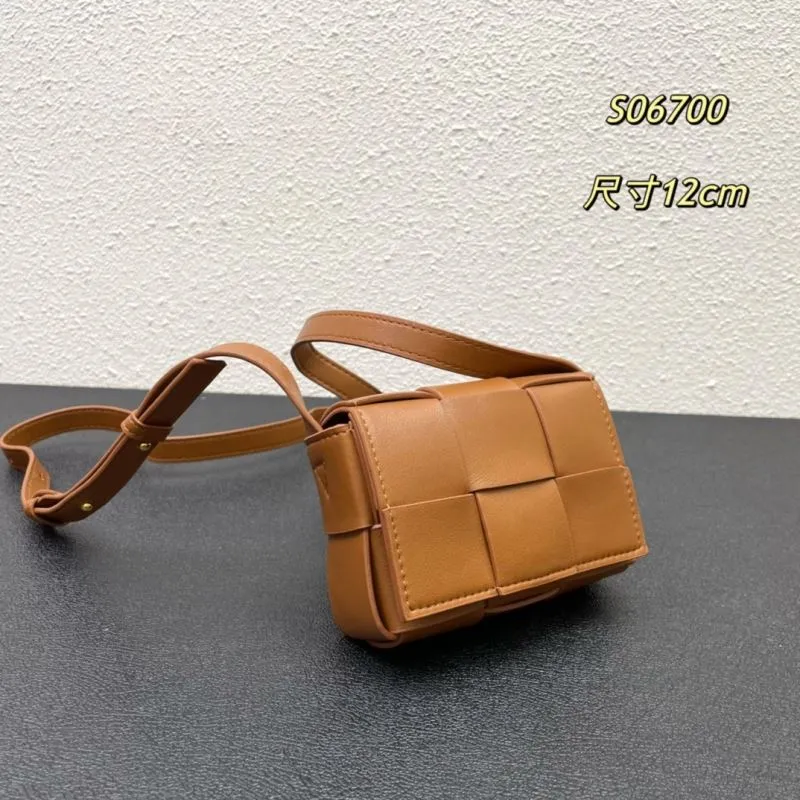Alternative view of BV Brown Woven Satchel Bag S06700 12cm