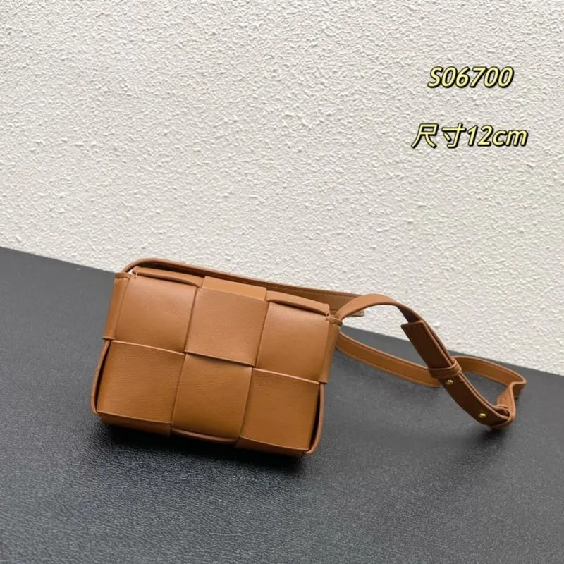 BV Brown Woven Satchel Bag S06700 12cm - Image 3