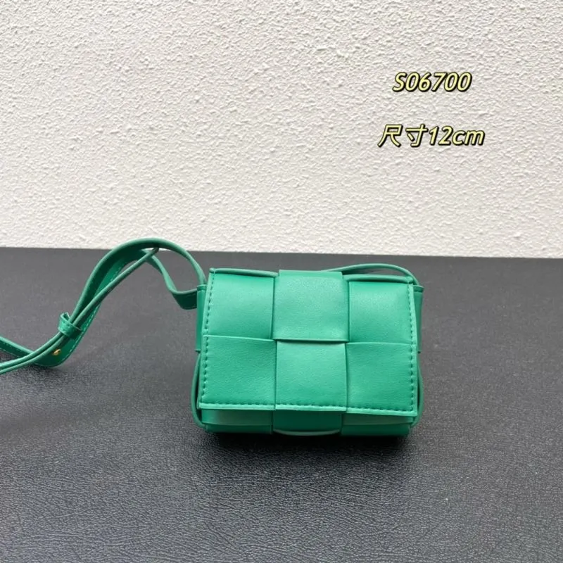 BV Green Mini Satchel Crossbody Bag S06700 12cm