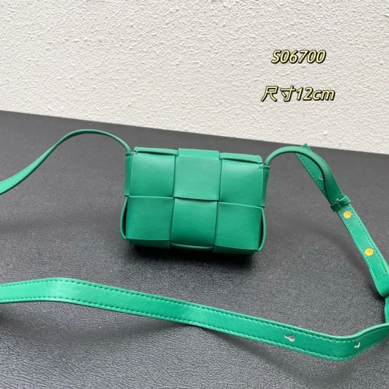 BV Green Mini Satchel Crossbody Bag S06700 12cm - Image 3