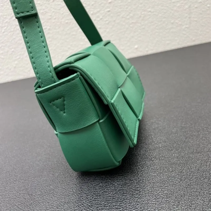 BV Green Mini Satchel Crossbody Bag S06700 12cm - Image 4