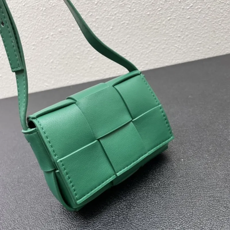 BV Green Mini Satchel Crossbody Bag S06700 12cm - Image 5
