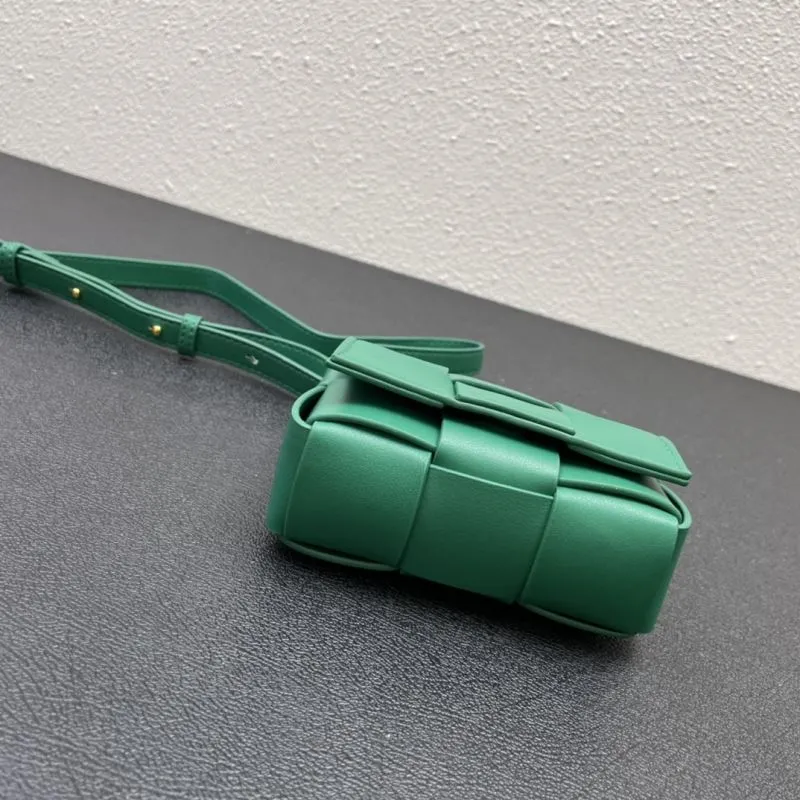 BV Green Mini Satchel Crossbody Bag S06700 12cm - Image 6