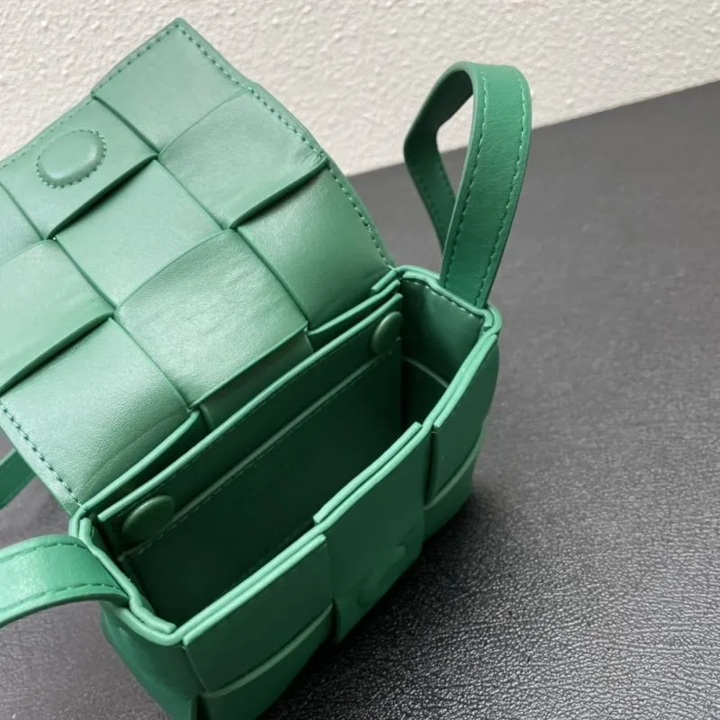 BV Green Mini Satchel Crossbody Bag S06700 12cm - Image 8