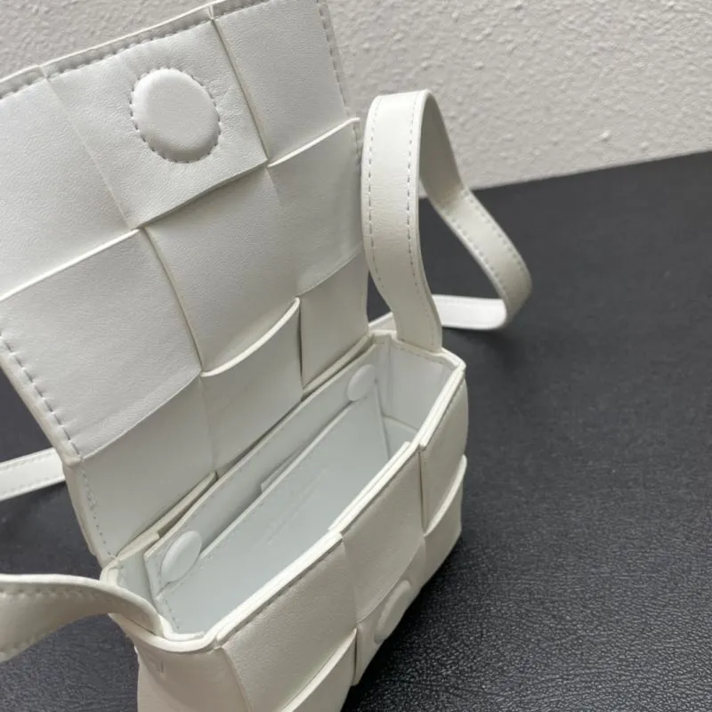 BV White Mini Satchel Bag S06700 12cm - Image 8