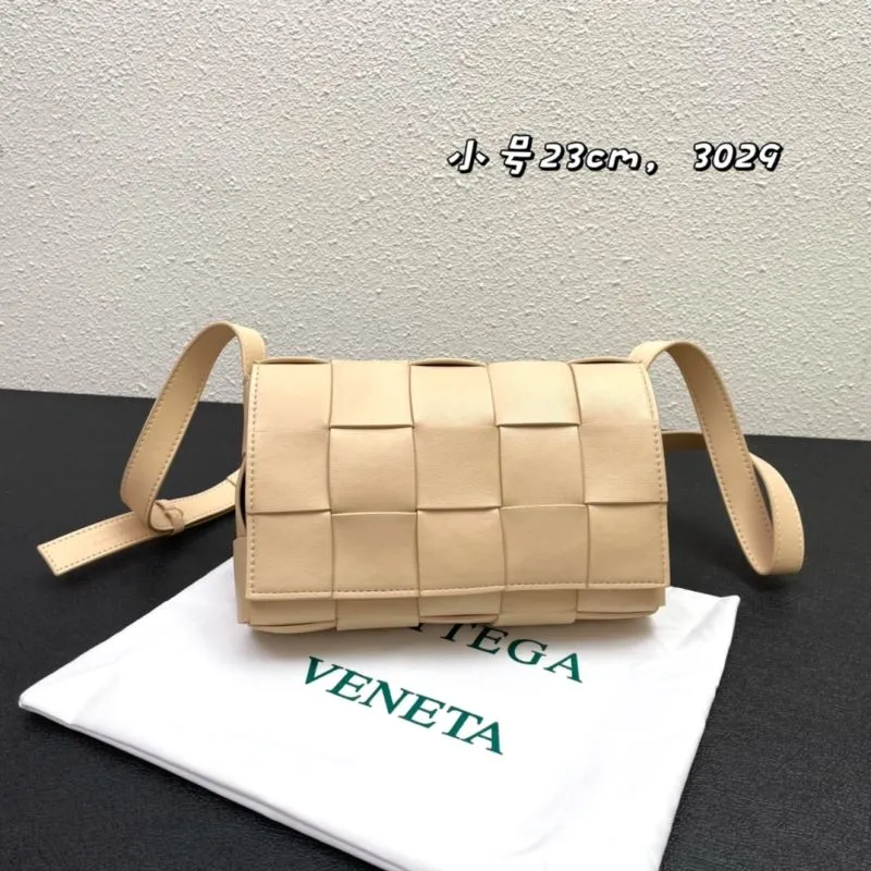 Bottega Veneta Small Beige Woven Crossbody Bag 3029