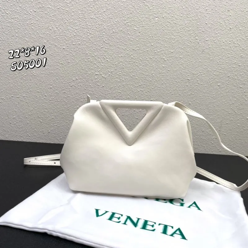 Bottega Veneta White Crossbody Satchel Bag S05001