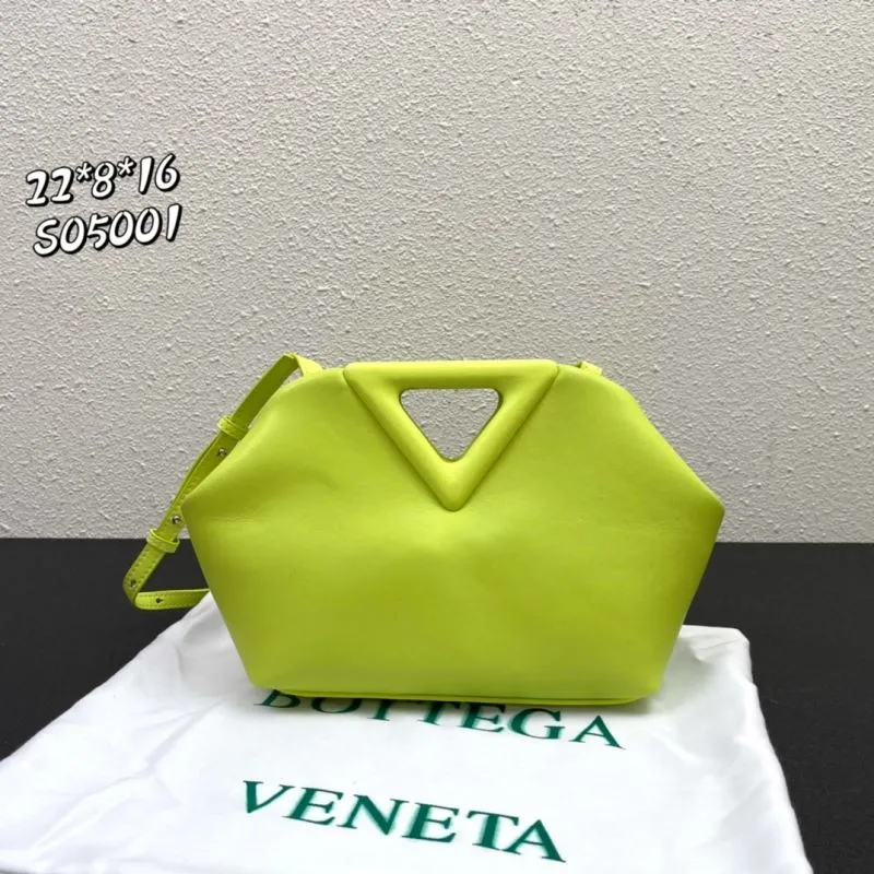 Bottega Veneta Neon Yellow Crossbody Satchel Bag