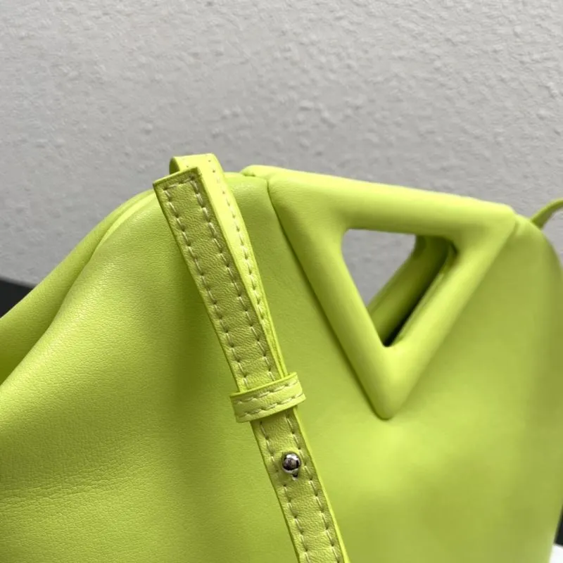 Bottega Veneta Neon Yellow Crossbody Satchel Bag - Image 6