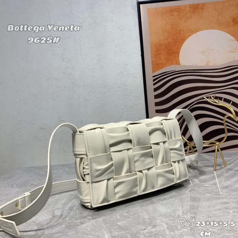 Alternative view of Bottega Veneta 9625 Cream White Crossbody Satchel Bag