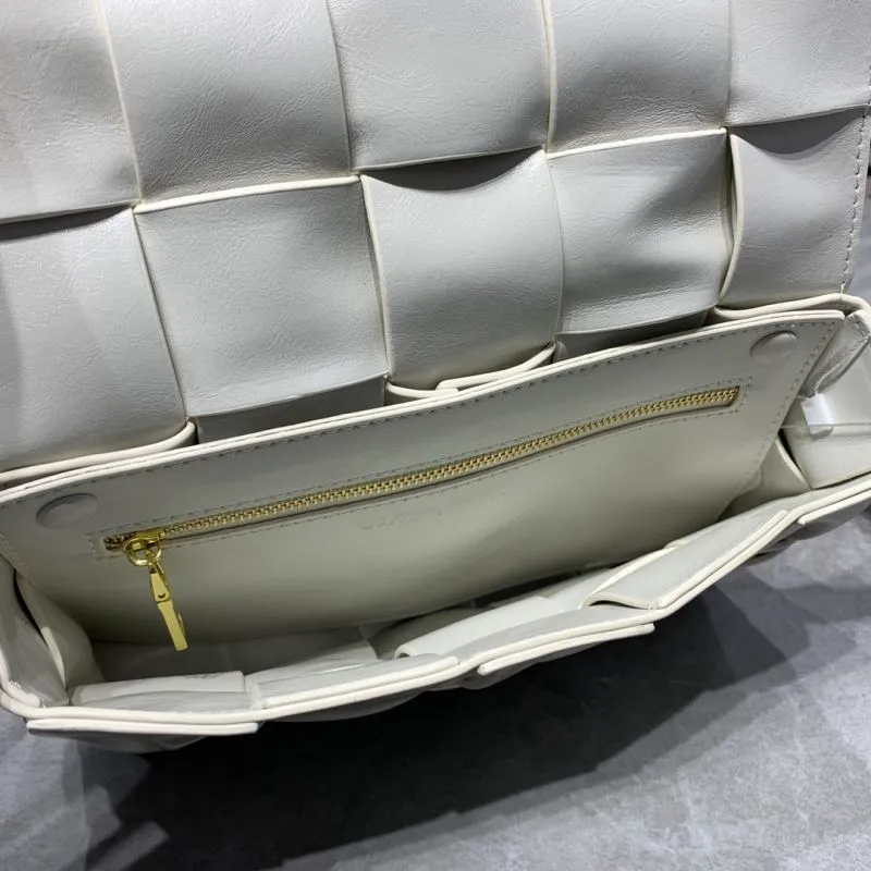Bottega Veneta 9625 Cream White Crossbody Satchel Bag - Image 8