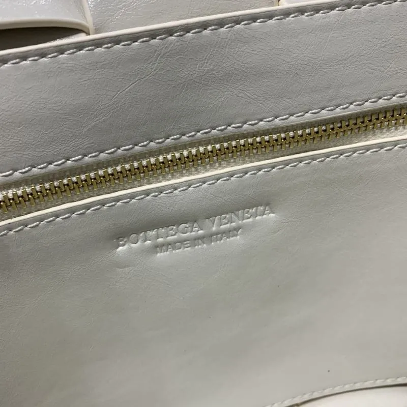 Bottega Veneta 9625 Cream White Crossbody Satchel Bag - Image 9