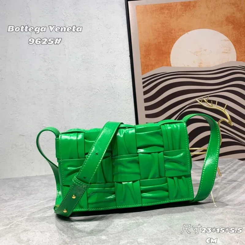 Bottega Veneta Green Satchel Crossbody Bag 9625