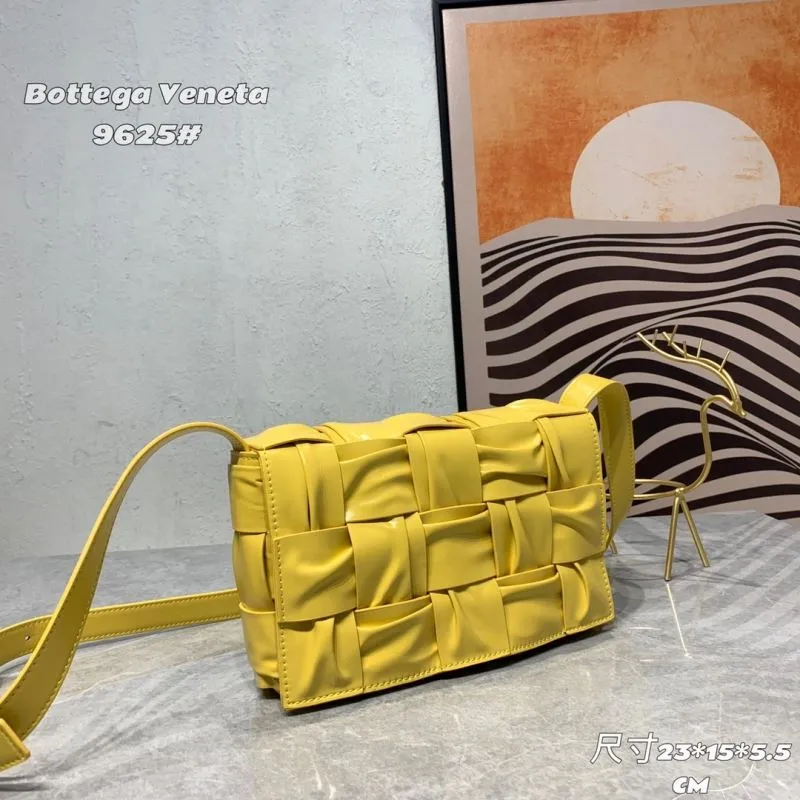 Alternative view of Bottega Veneta 9625 Yellow Crossbody Satchel Bag
