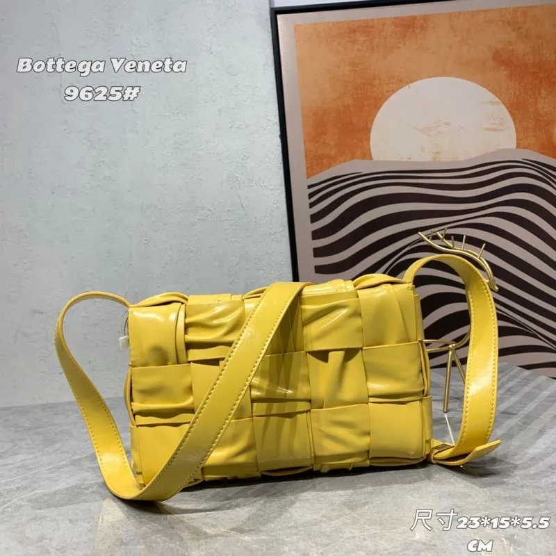 Bottega Veneta 9625 Yellow Crossbody Satchel Bag - Image 3
