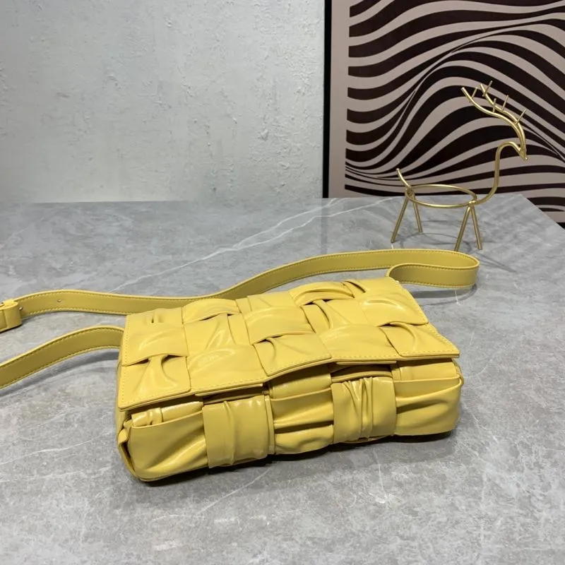 Bottega Veneta 9625 Yellow Crossbody Satchel Bag - Image 7