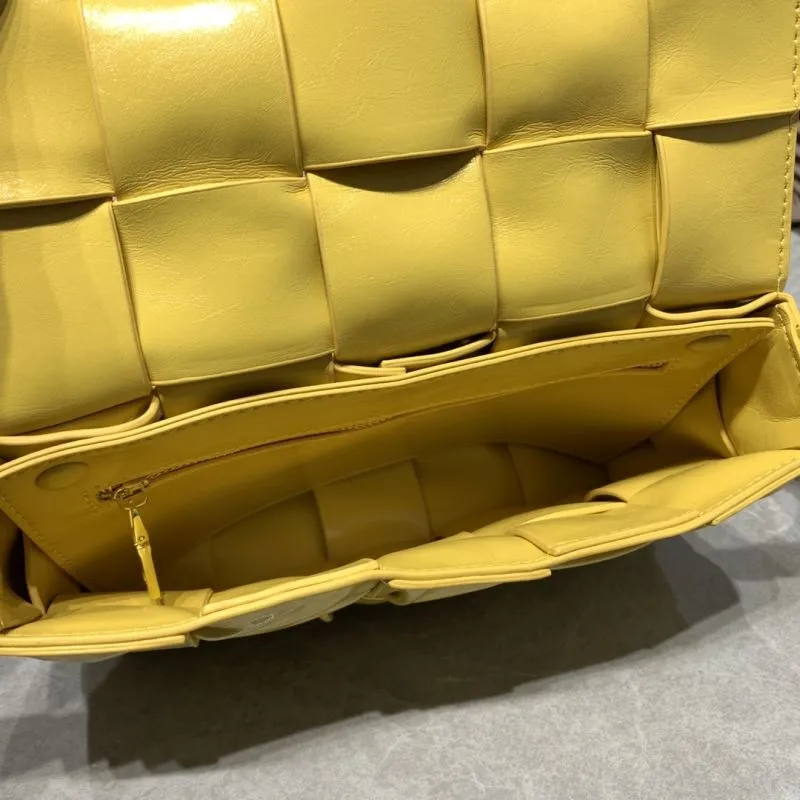 Bottega Veneta 9625 Yellow Crossbody Satchel Bag - Image 8