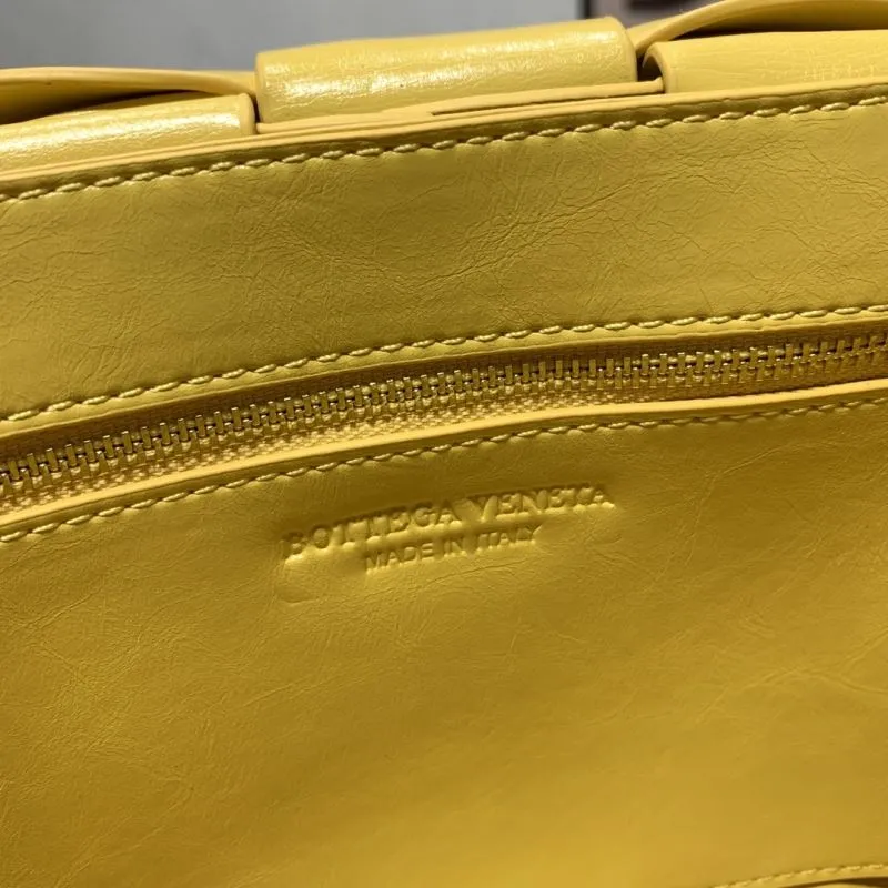 Bottega Veneta 9625 Yellow Crossbody Satchel Bag - Image 9