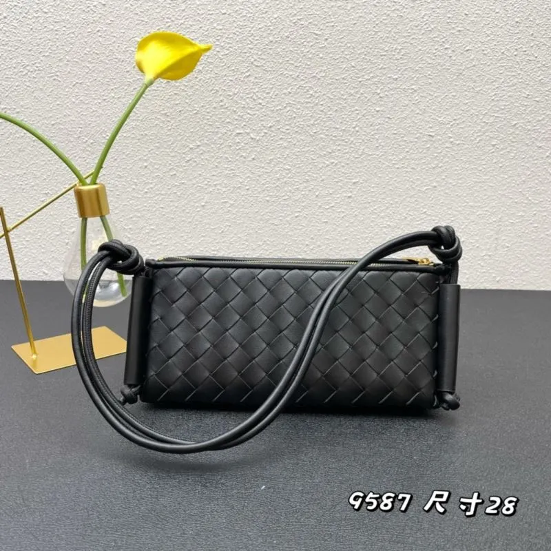 BV Black Woven Satchel Bag 9587 Size 28