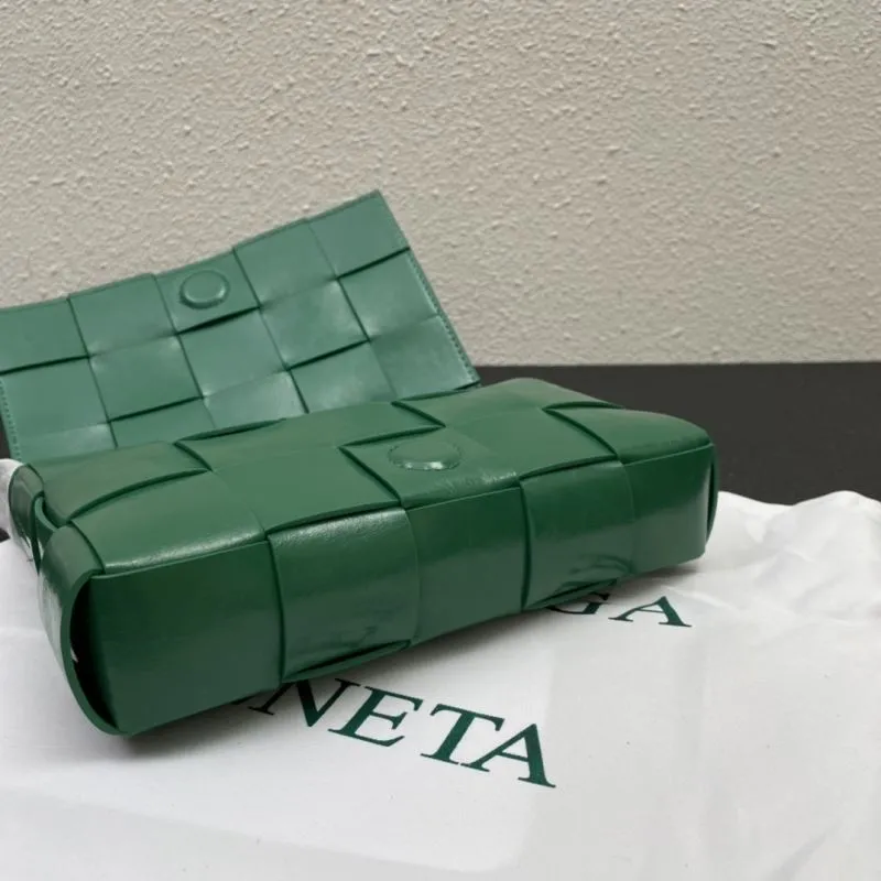 Bottega Veneta Green Leather Satchel Crossbody Bag S03040 23cm - Image 7