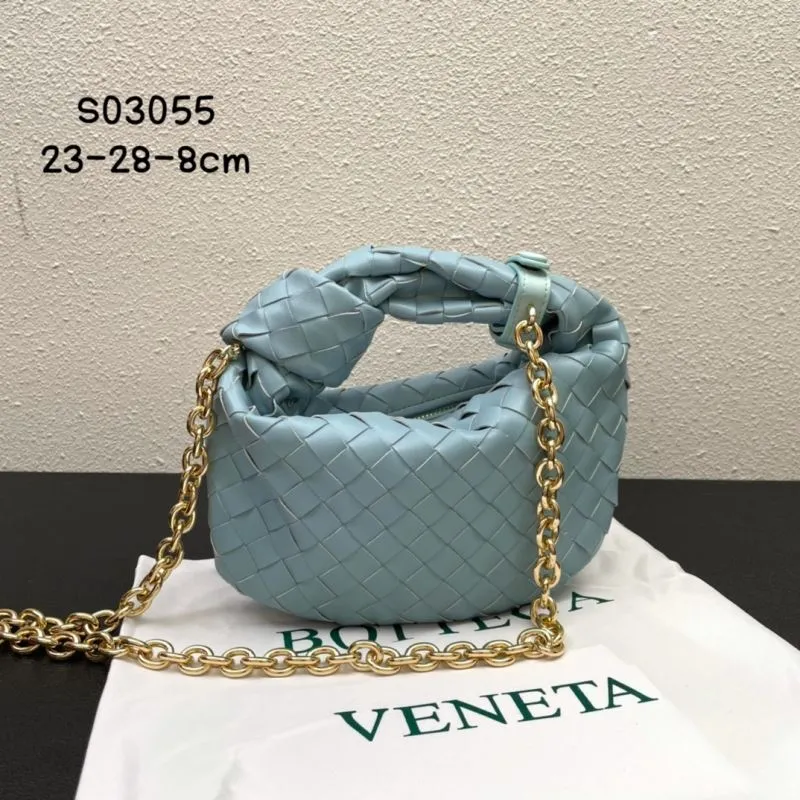 Bottega Veneta Light Blue Woven Chain Bag S03055