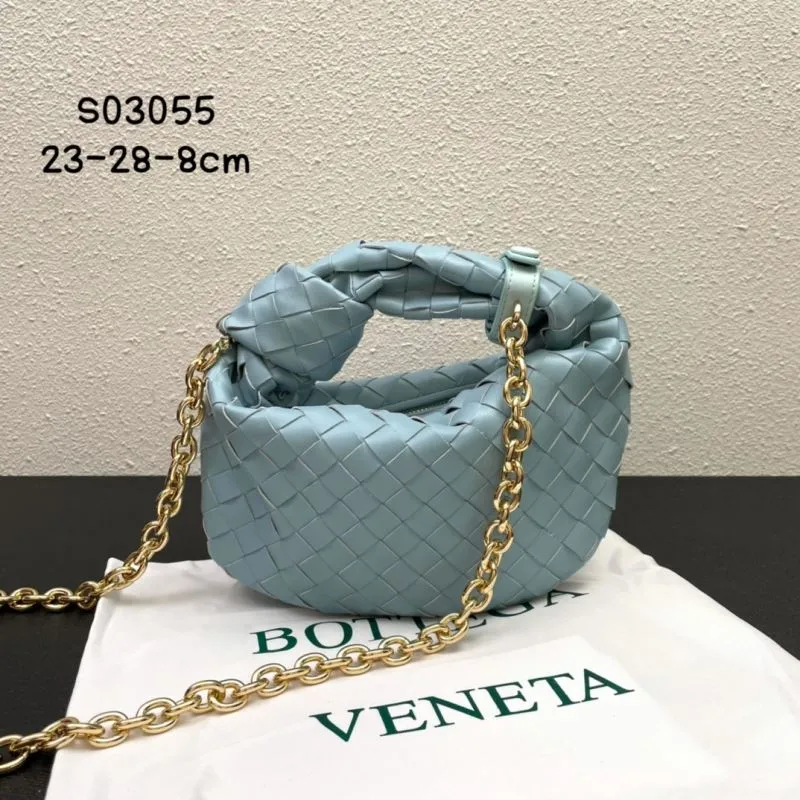 Alternative view of Bottega Veneta Light Blue Woven Chain Bag S03055