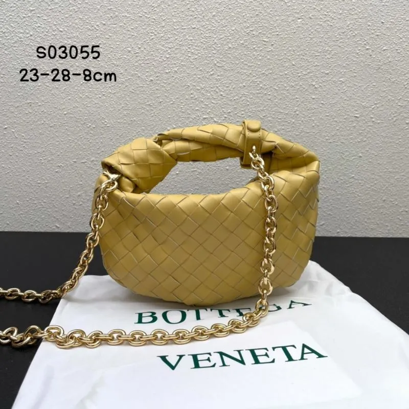 Bottega Veneta Yellow Woven Chain Mini Bag S03055