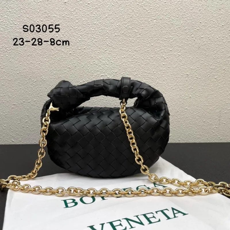 Alternative view of Bottega Veneta Black Woven Satchel Bag S03055