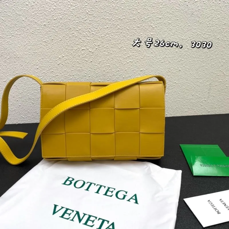 Bottega Veneta Yellow Large Satchel Crossbody Bag 3030