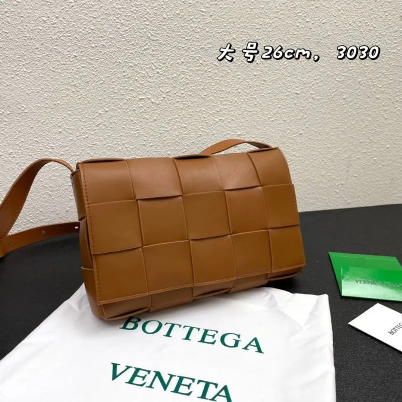 Alternative view of Bottega Veneta Large Brown Woven Leather Satchel Bag