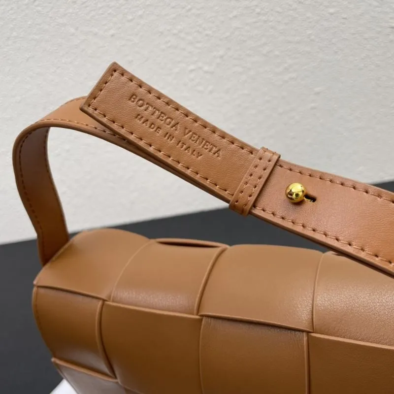 Bottega Veneta Large Brown Woven Leather Satchel Bag - Image 6