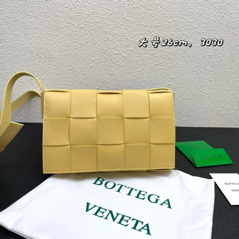 Bottega Veneta Large Yellow Satchel Bag