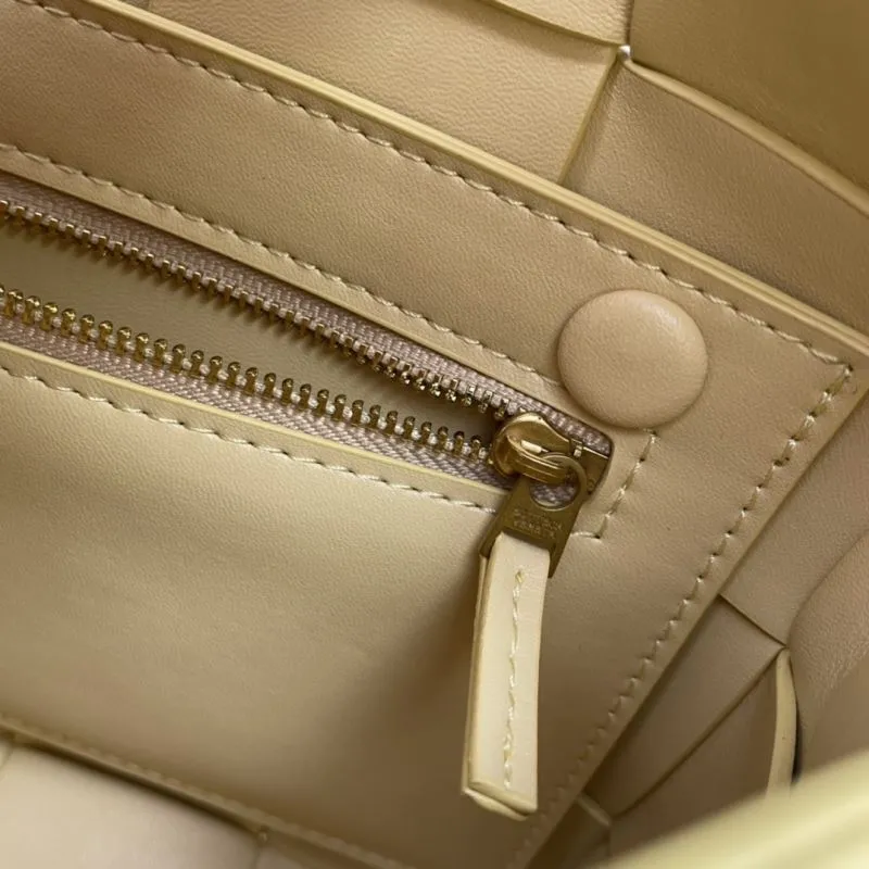 Bottega Veneta Large Yellow Satchel Bag - Image 9