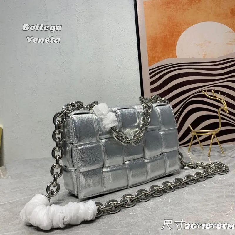Alternative view of Bottega Veneta Silver Chain Satchel Bag