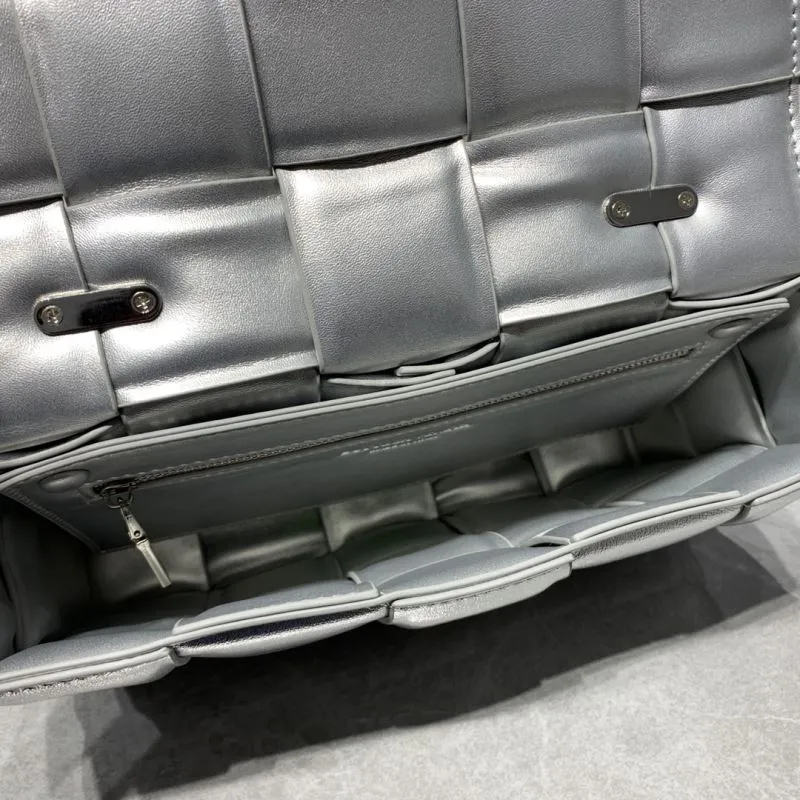 Bottega Veneta Silver Chain Satchel Bag - Image 8