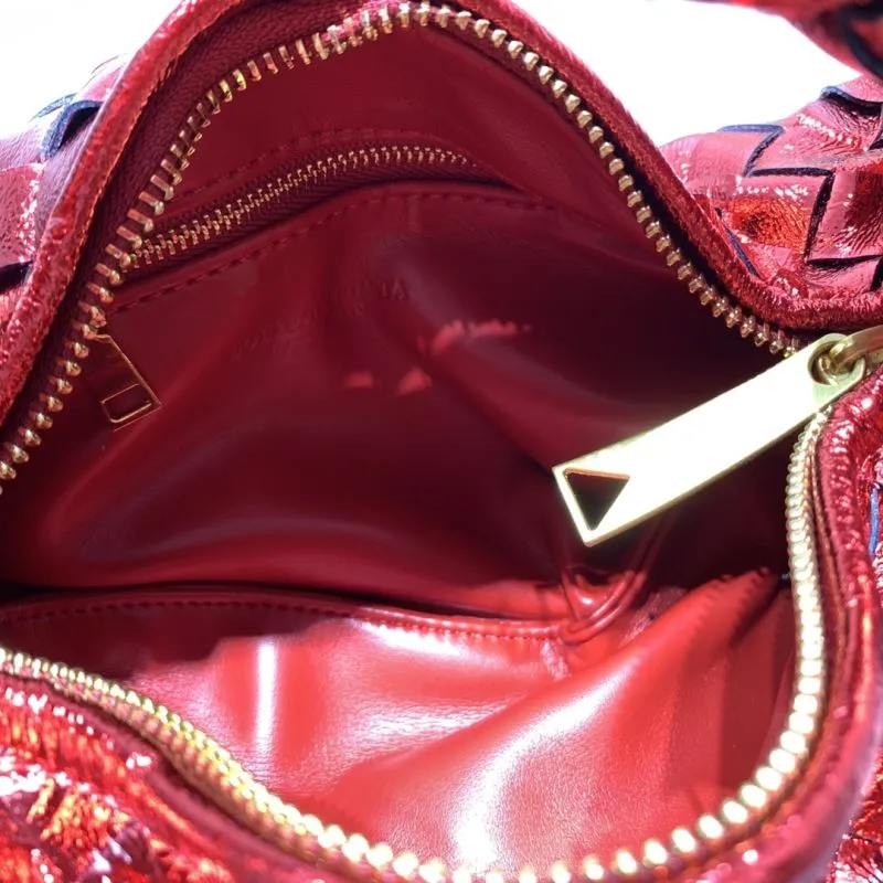 BV Metallic Red Woven Satchel Bag 398 - Image 8