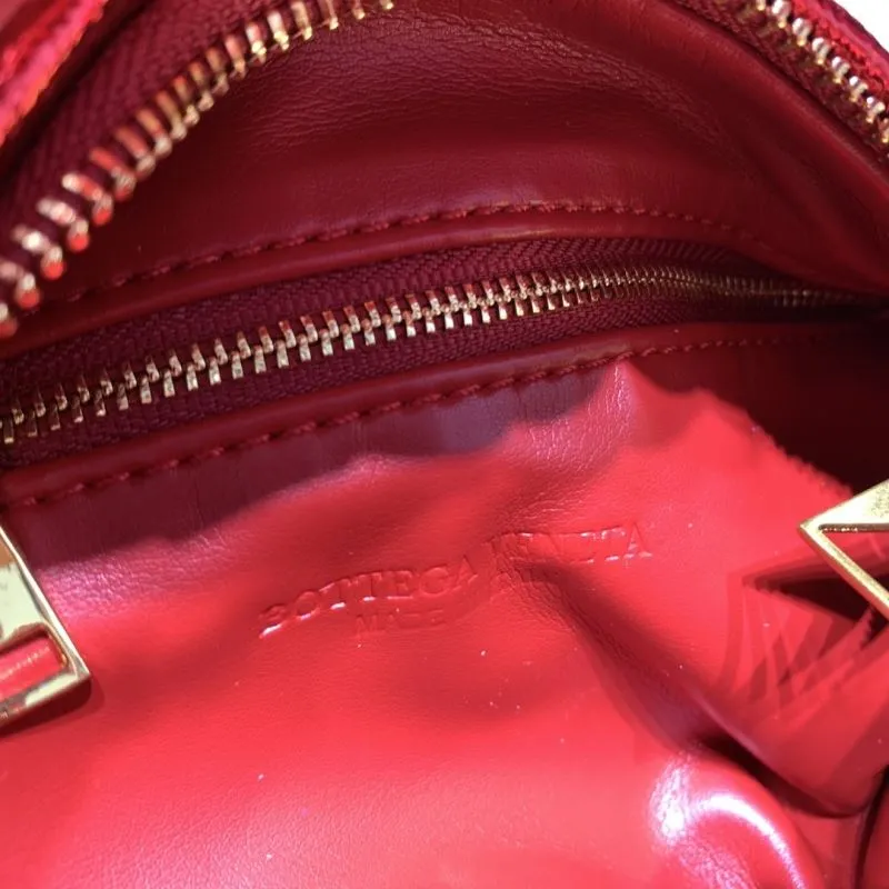 BV Metallic Red Woven Satchel Bag 398 - Image 9