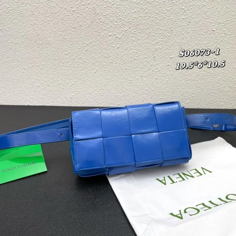 Bottega Veneta Blue Leather Satchel Bag S06073-1