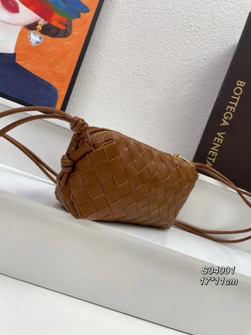 Alternative view of Bottega Veneta Brown Woven Crossbody Bag S04001